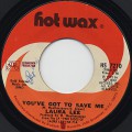 Laura Lee / You’ve Got To Save Me c/w Crumbs Off The Table