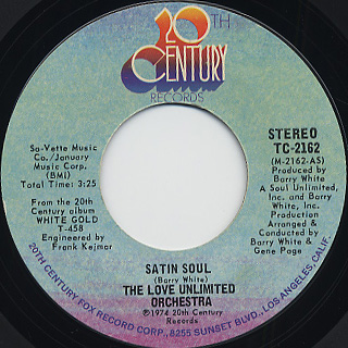 Love Unlimited Orchestra / Satin Soul c/w Just Living It Up