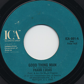 Frank Lucas / Good Thing Man front