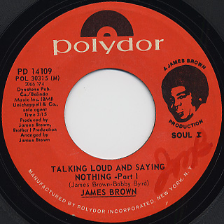James Brown / Talking Loud And Saying Nothing front