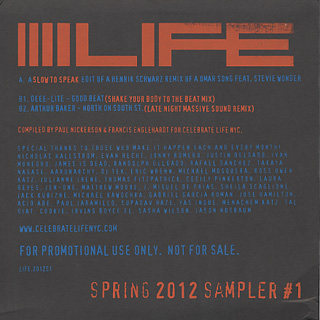 V.A.(Celebrate Life) / Spring Sampler #1 back