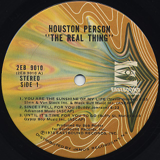 Houston Person / The Real Thing label