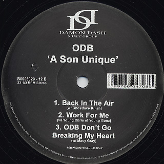 ODB / A Son Unique (LP), Damon Dash Music Group | 中古レコード通販 大阪 Root Down  Records. Catalog