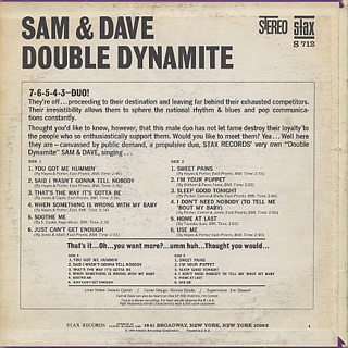 Sam & Dave / Double Dynamite back
