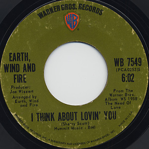 Earth, Wind And Fire / C'mon Children c/w I Think About Lovin' You back