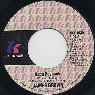 James Brown / Rapp Payback (Where Iz Moses?) front