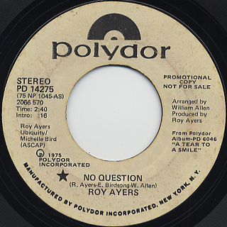 Roy Ayers / No Question front