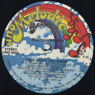 洋楽 Bobbi Humphrey - Baby Don't You Know Bobbi Humphrey - Baby Don't You Know (Extended Version)1982
