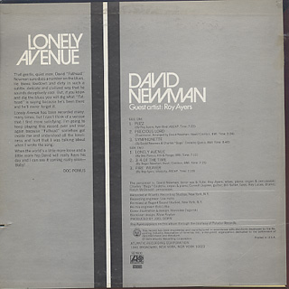 David Newman / Lonely Avenue back