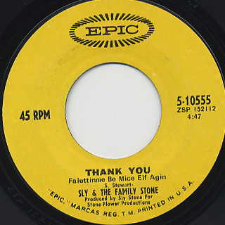 Sly & the Family Stone / Thank You (Falletin Me Be Mice Elf Agin)