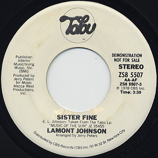 Lamont Johnson / Sister Fine