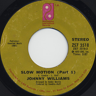 Johnny Williams / Slow Motion (Part 1) front