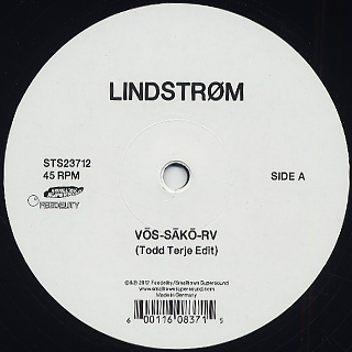 Lindstrom / Vos-Sako-RV (Todd Terje Edits) front