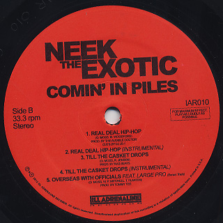 Neek The Exotic / Comin' In Piles EP back