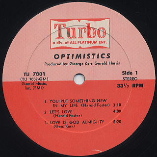 Optimistics / S.T. label