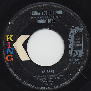 Bobby Byrd / I Know You Got Soul front