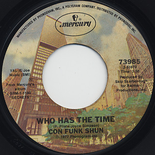 Con Funk Shun / Who Has The Time front
