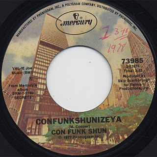 Con Funk Shun / Who Has The Time back
