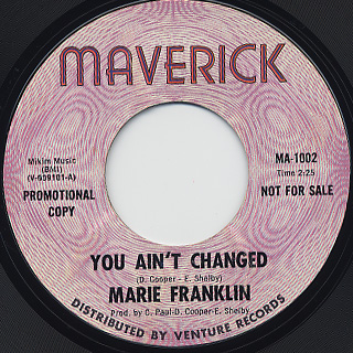 Marie Franklin / You ain't Changed front