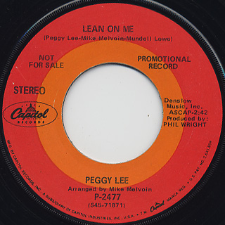 Peggy Lee / Spinning Wheel back