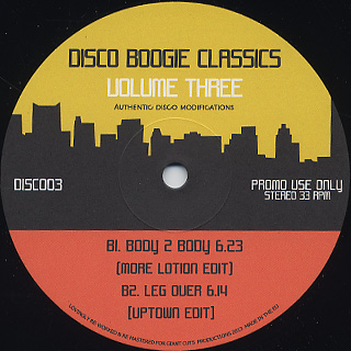 Disco Boogie Classics / Vol.3 (Authentic Disco Modifications) back