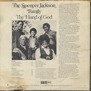 Spencer Jackson Family / The Hand Of God back