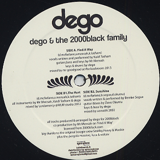 Dego & The 2000black Family / Find A Way front