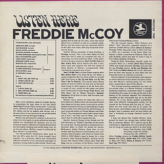 Freddie McCoy / Listen Here back