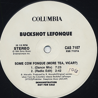 Buckshot Lefonque / Some Cow Fonque (More Tea, Vicar?) back