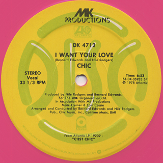 Chic / I Want Your Love c/w (Funny)Bone back