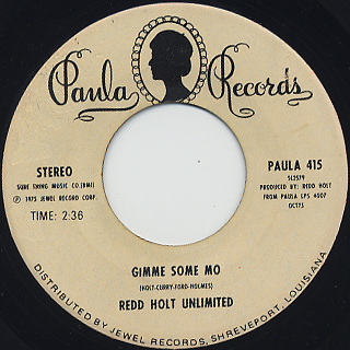 Redd Holt Unlimited / Gimme Some Mo front