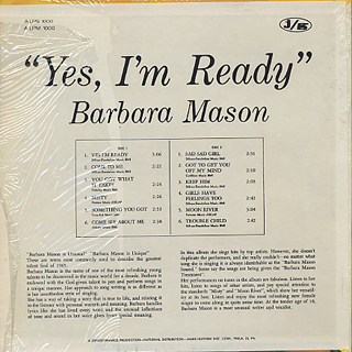 Barbara Mason / Yes, I'm Ready back