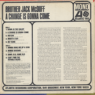 Brother Jack McDuff / A Change Is Gonna Come back
