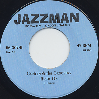 Carleen & The Groovers / Can We Rap c/w Right On back