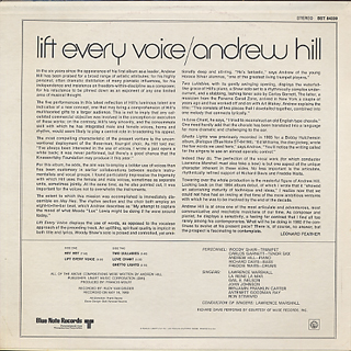 Andrew Hill / Lift Every Voice back
