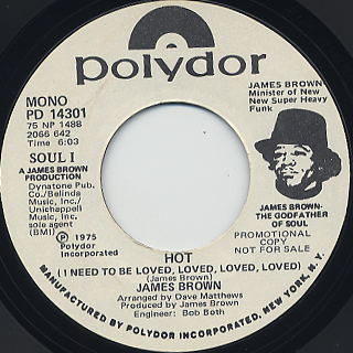 James Brown / Hot (I Need To Be Loved, Loved, Loved, Loved) back
