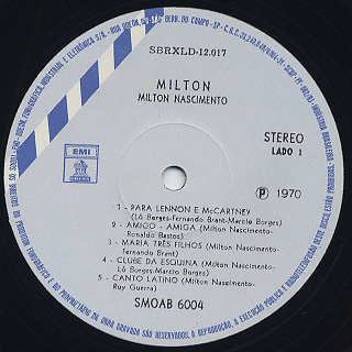 Milton Nascimento / Milton label