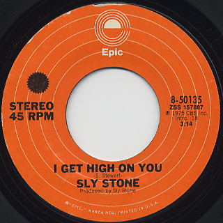 Sly Stone / I Get High On You front