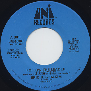 Eric B. & Rakim / Follow The Leader c/w (A Cappella) front