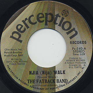 Fatback Band / Njia (Nija) Walk c/w Soul Man front