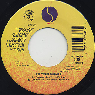 Ice-T / I'm Your Pusher front