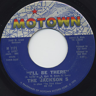 Jackson 5 / I'll Be There c/w One More Chance front