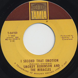 Smokey Robinson And The Miracles / You Must Be Love back