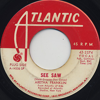 Aretha Franklin / See Saw c/w My Song front