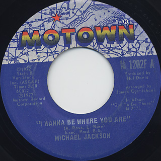 Michael Jackson / I Wanna Be Where You Are front