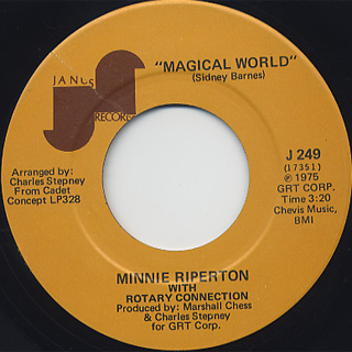 Minnie Riperton With Rotary Connection / Living Alone c/w Magical World back