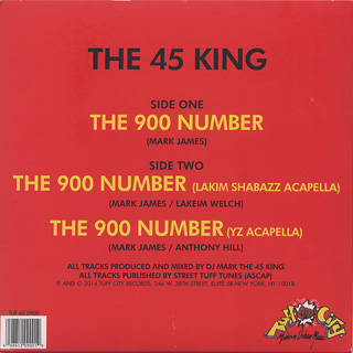 45 King / The 900 Number (RSD 2014 Ltd. 7inch) back
