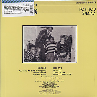 Harry Mosco / For You Specially back
