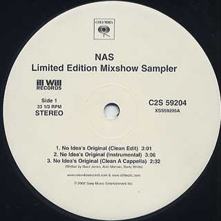 Nas / The Lost Tapes - Limited Edition Mixshow Sampler back