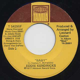Eddie Kendricks / Intimate Friends c/w Baby back